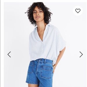 Madewell high rise jean shorts